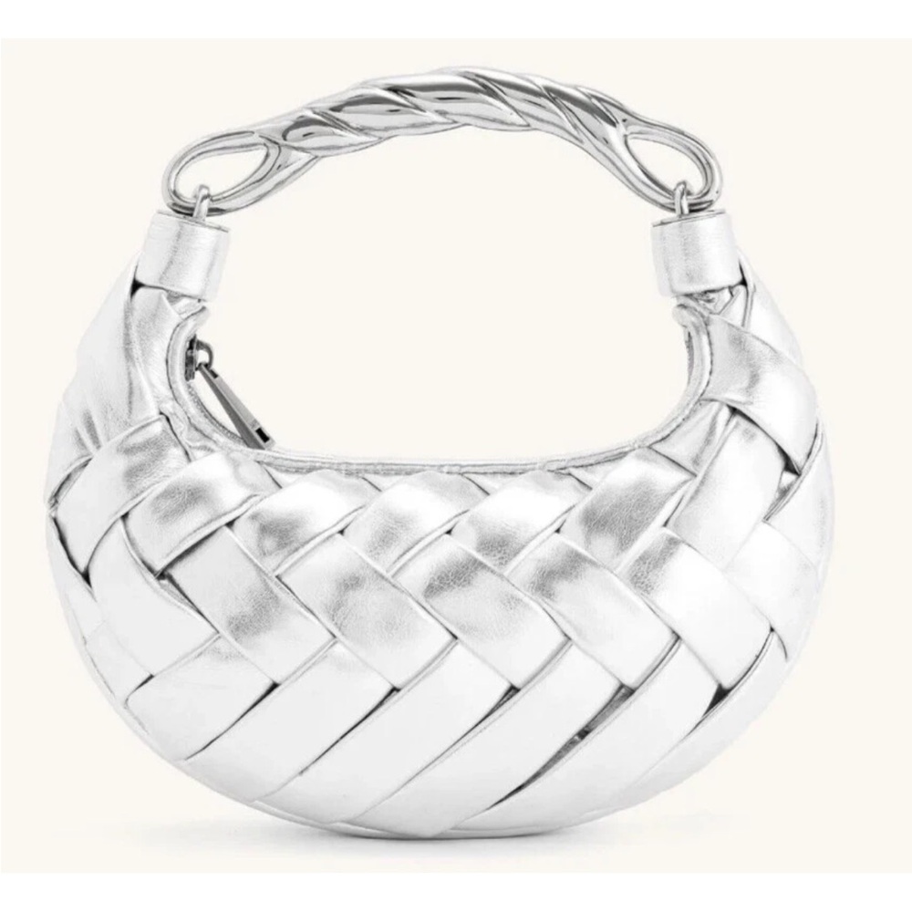 JW PEI Orla Weave Handbag, Silver, New w/Dust Bag